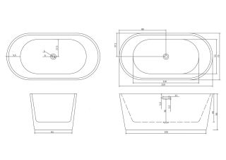 Ванна акриловая Ceruttispa Resia CT10866 160x75 см белый